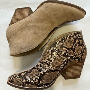 Coconuts by Matisse Tan and Snakeskin Ankle Boots